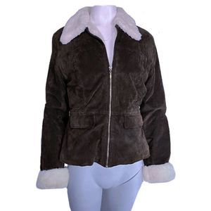 Vintage BB DAKOTA Pret a Porter Distressed Suede Shearling Jacket Coat Size M